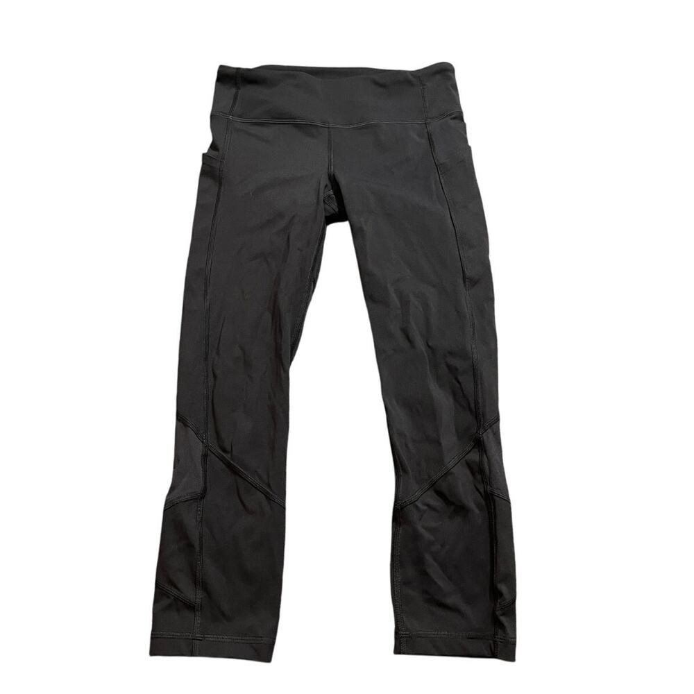 Lululemon‎ Women Pace Rival Crop 22’’ LUXTREME LW6AV0S Black Size 4 Athletic